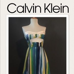 Calvin Klein strapless cocktail dress Sz 8
